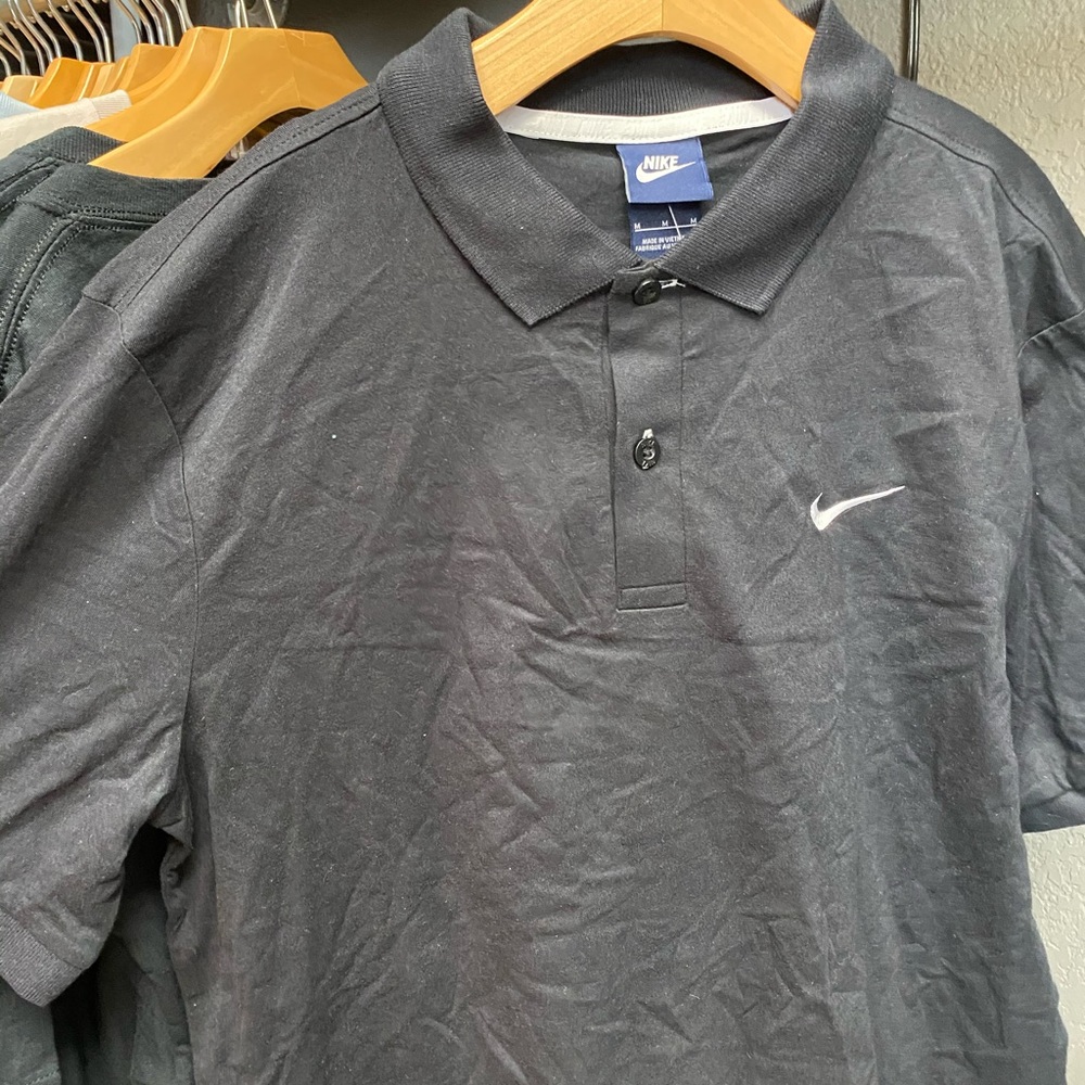 All black Cotton NIKE POLO